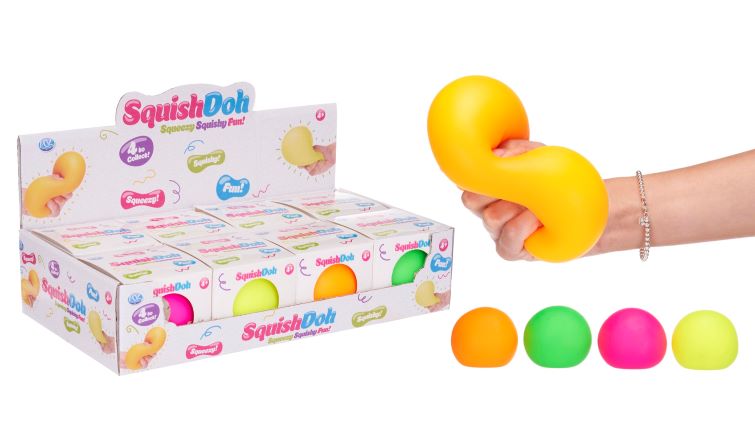 NEON BALL SQUISHY Palla fluorescente 10cm In espo da 8pz 4ass…x8…x48